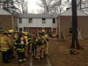 A fire damaged this non-occupied student residence on Jan. 16.  (Communications and Public Relations)